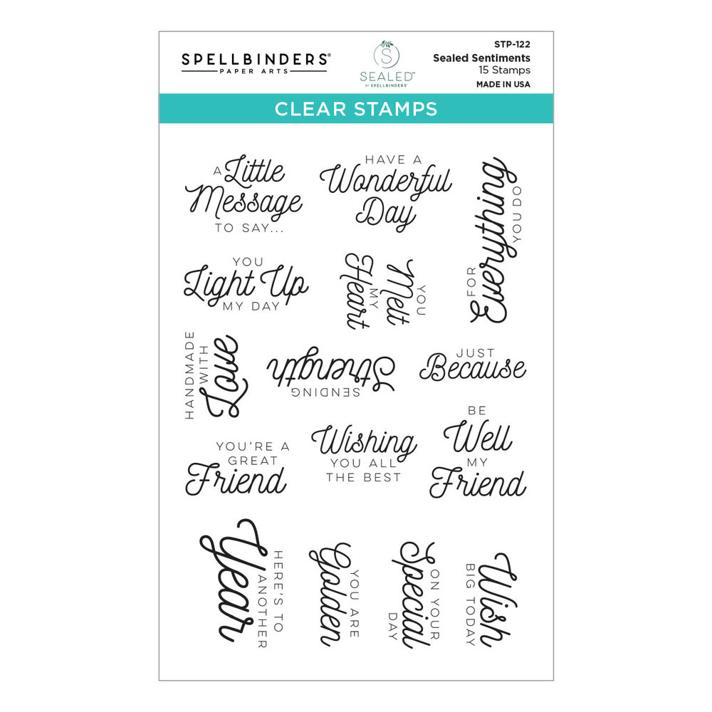 Spellbinders Sealed Sentiments Clear Stamp (STP-122) (OUTLET)