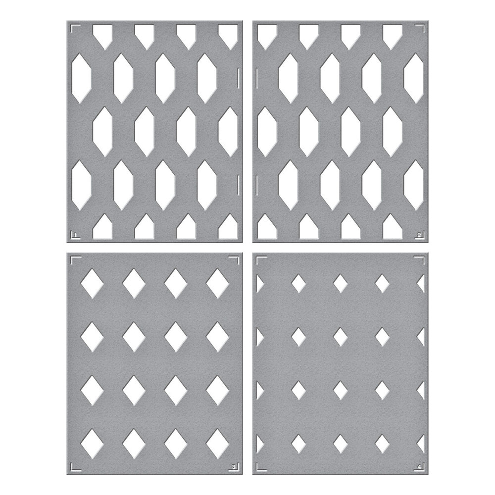 Spellbinders Layered Geometric Diamond Stencils (STN-033) (OUTLET)