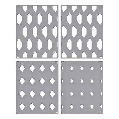 Spellbinders Layered Geometric Diamond Stencils (STN-033) (OUTLET)