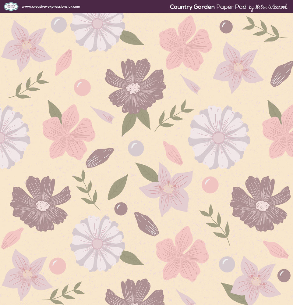 Creative Expressions Helen Colebrook 8x8 Inch Paper Pad Country Garden (CEPP0016) (OUTLET) Creative Expressions Helen Colebrook 8x8 Inch Paper Pad Country Garden (CEPP0016) (OUTLET)