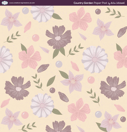 Creative Expressions Helen Colebrook 8x8 Inch Paper Pad Country Garden (CEPP0016) (OUTLET) Creative Expressions Helen Colebrook 8x8 Inch Paper Pad Country Garden (CEPP0016) (OUTLET)