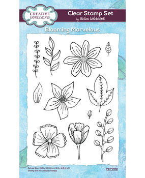 Creative Expressions Helen Colebrook Clear Stamp A6 Blooming Marvelous (CEC1012) (OUTLET)