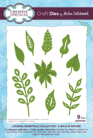 Creative Expressions Helen Colebrook Craft Die Journal Essentials A Walk In Nature (CEDHC003) (OUTLET) Creative Expressions Helen Colebrook Craft Die Journal Essentials A Walk In Nature (CEDHC003) (OUTLET)