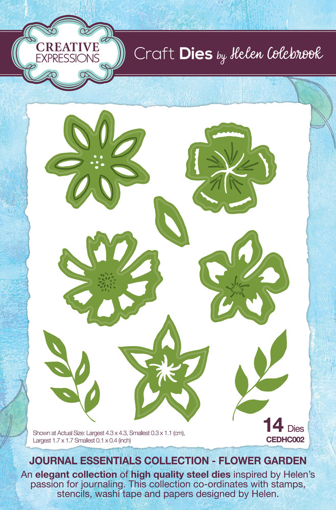 Creative Expressions Helen Colebrook Craft Die Journal Essentials Flower Garden (CEDHC002) (OUTLET)