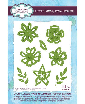 Creative Expressions Helen Colebrook Craft Die Journal Essentials Flower Garden (CEDHC002) (OUTLET)