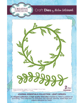 Creative Expressions Helen Colebrook Craft Die Journal Essentials Leafy Wreath (CEDHC001) (OUTLET)
