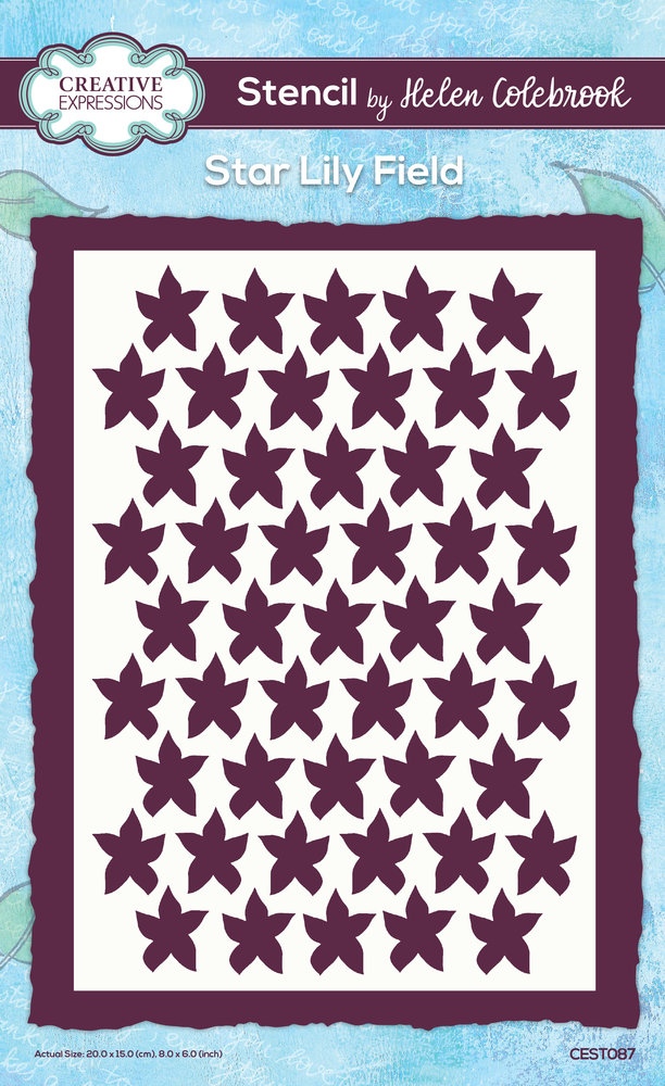 Creative Expressions Helen Colebrook Stencil A5 Star Lily Field (CEST087) (OUTLET)
