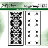 Picket Fence Studios Slim Line Fancy Table 4x10 Inch Layering Stencils (2pcs) (SC-346) (OUTLET)