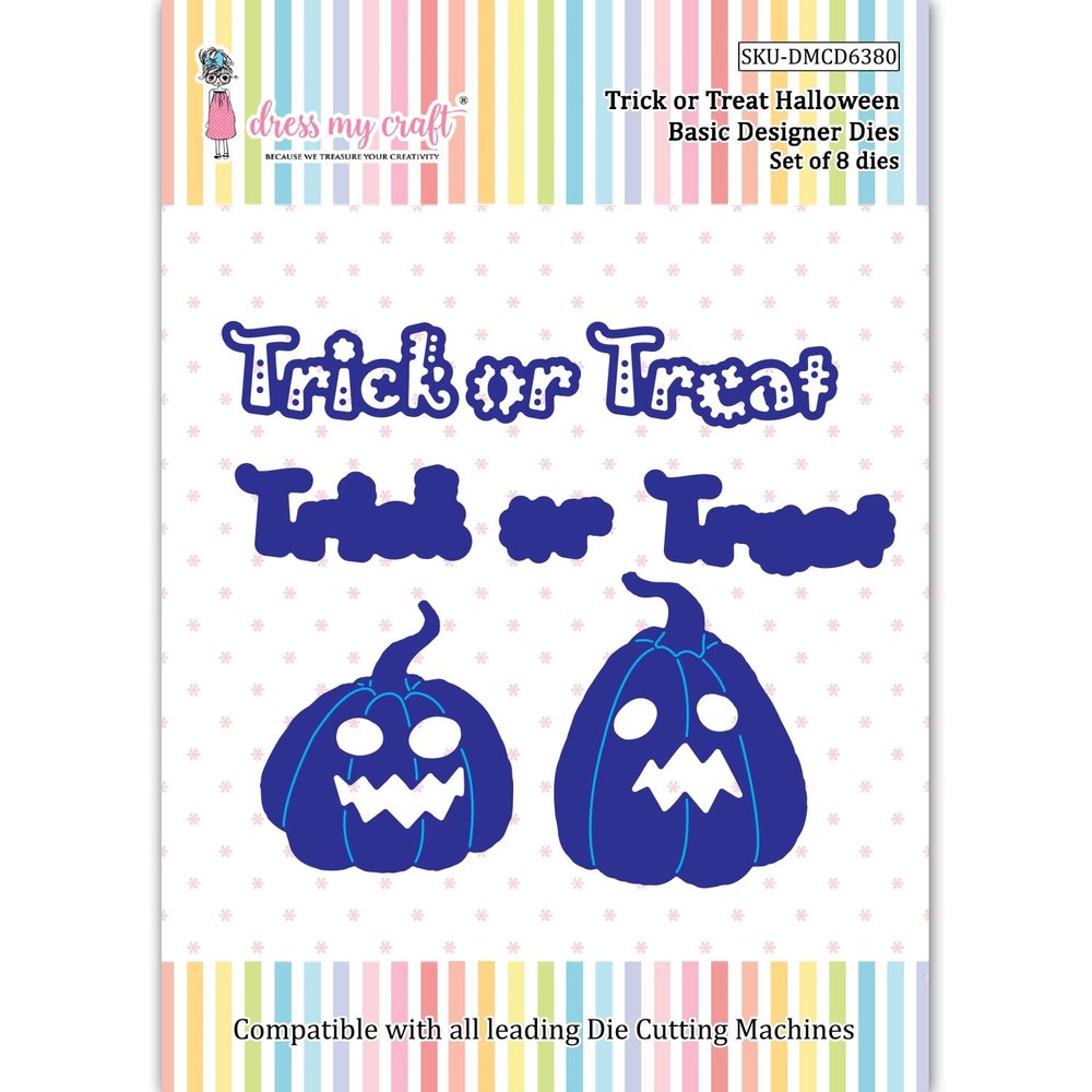 Dress My Craft Cutting Die Basic Designer Trick Or Treat Halloween (DMCD6380) (OUTLET) Dress My Craft Cutting Die Basic Designer Trick Or Treat Halloween (DMCD6380) (OUTLET)