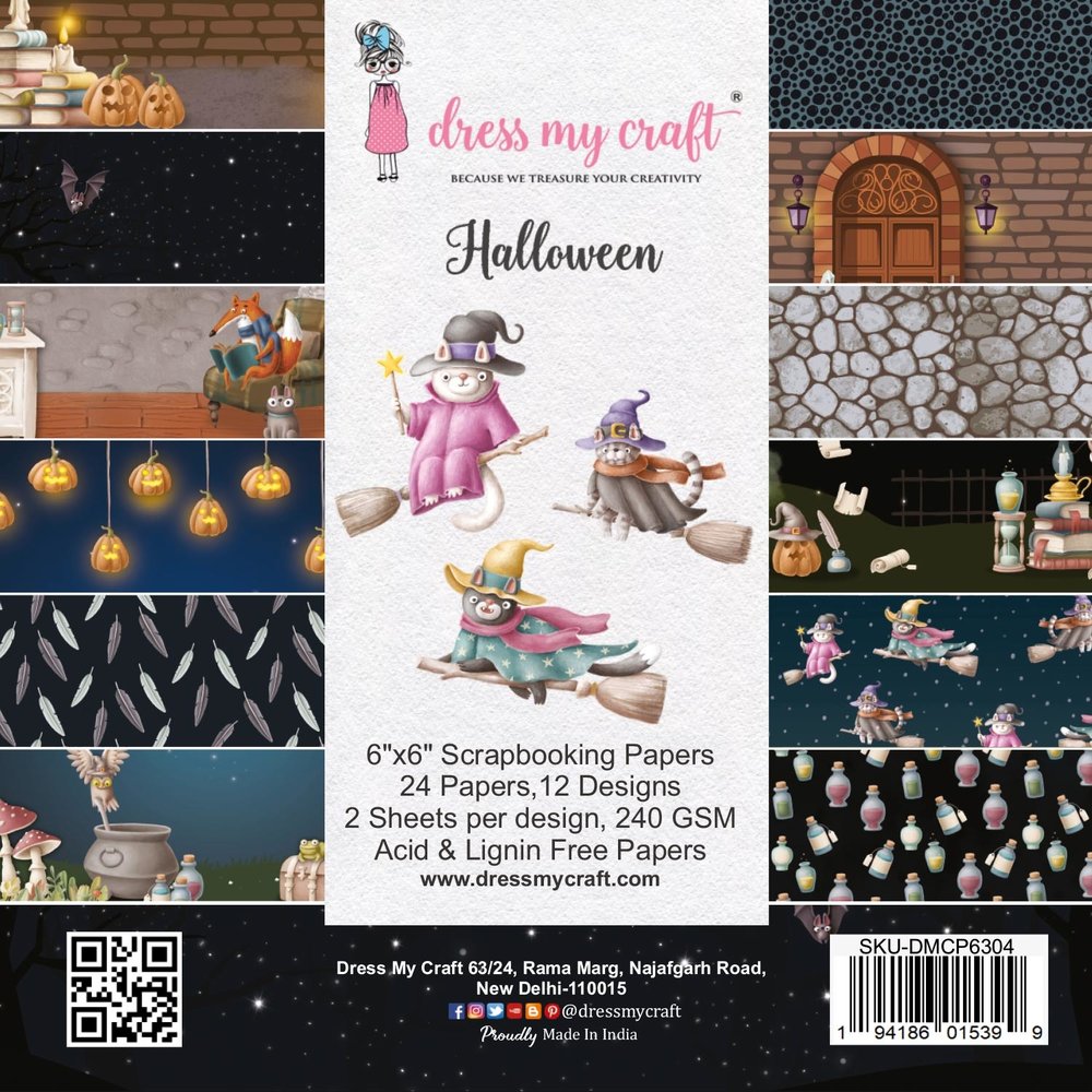 Dress My Craft Halloween 6x6 Inch Paper Pad (DMCP6304) (OUTLET) Dress My Craft Halloween 6x6 Inch Paper Pad (DMCP6304) (OUTLET)