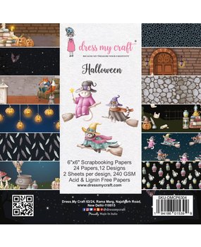 Dress My Craft Halloween 6x6 Inch Paper Pad (DMCP6304) (OUTLET)