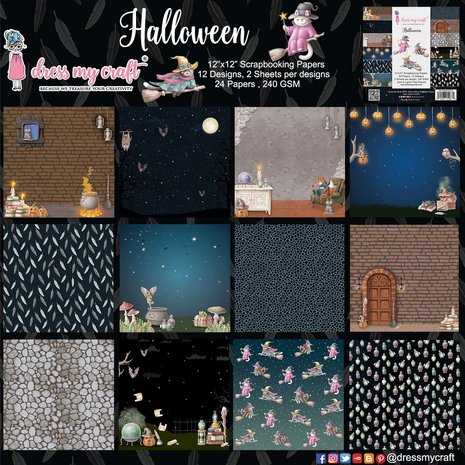 Dress My Craft Halloween 6x6 Inch Paper Pad (DMCP6304) (OUTLET) Dress My Craft Halloween 6x6 Inch Paper Pad (DMCP6304) (OUTLET)