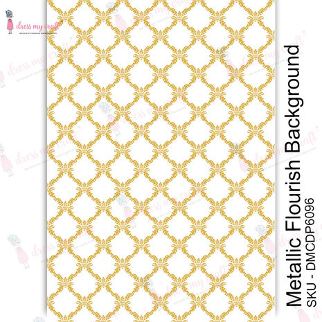Dress My Craft Transfer Me Metallic Flourish Background (DMCDP6096) (OUTLET) Dress My Craft Transfer Me Metallic Flourish Background (DMCDP6096) (OUTLET)