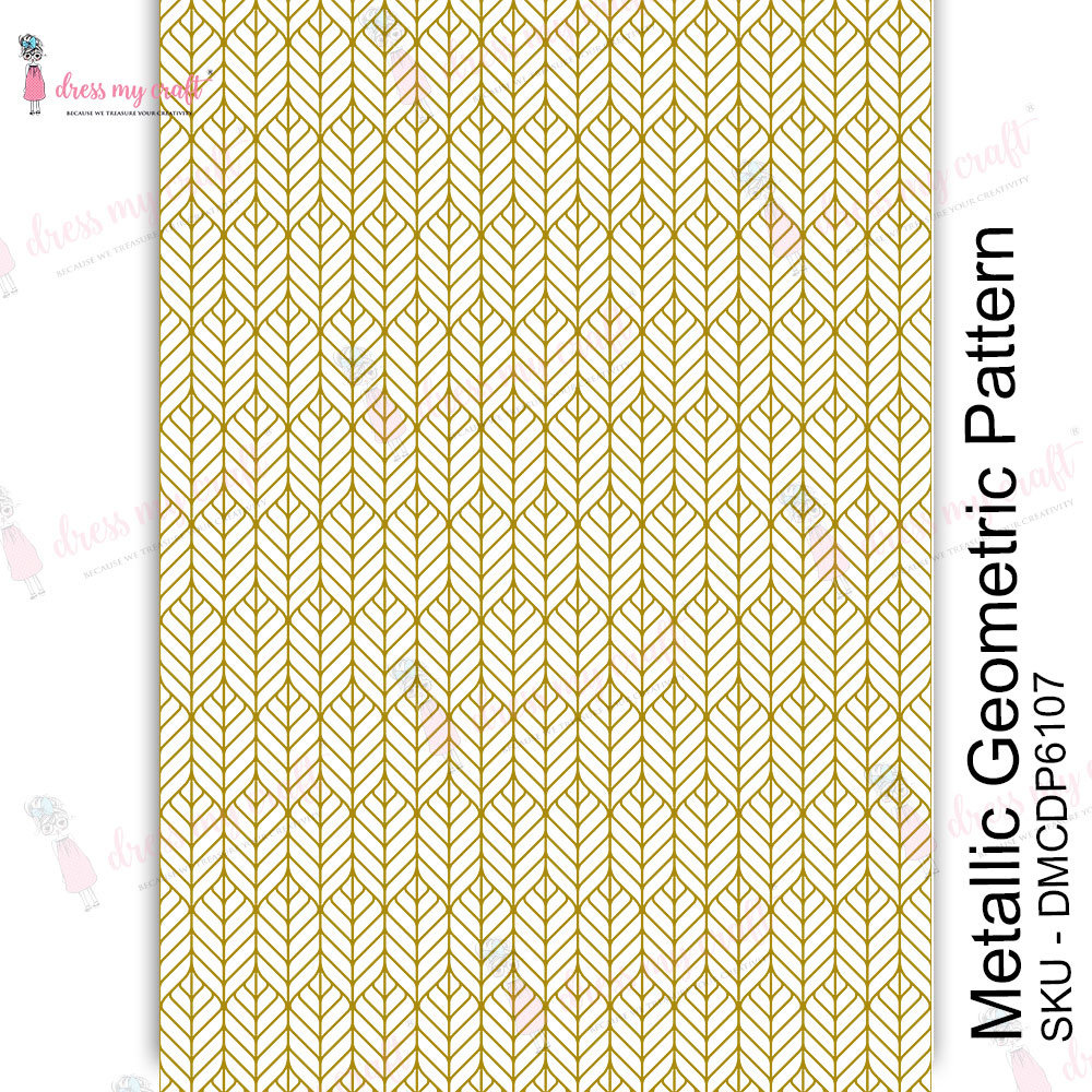 Dress My Craft Transfer Me Metallic Geometric Pattern (DMCDP6107) (OUTLET) Dress My Craft Transfer Me Metallic Geometric Pattern (DMCDP6107) (OUTLET)