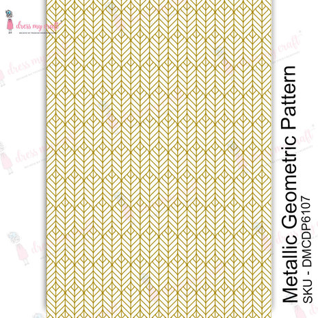 Dress My Craft Transfer Me Metallic Geometric Pattern (DMCDP6107) (OUTLET) Dress My Craft Transfer Me Metallic Geometric Pattern (DMCDP6107) (OUTLET)