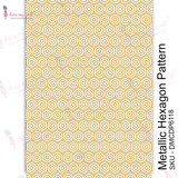 Dress My Craft Transfer Me Metallic Hexagon Pattern (DMCDP6118) (OUTLET)