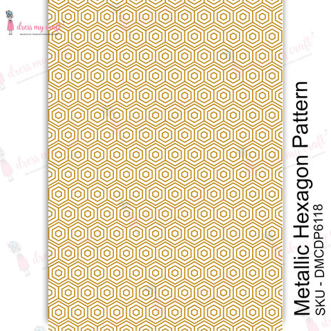 Dress My Craft Transfer Me Metallic Hexagon Pattern (DMCDP6118) (OUTLET) Dress My Craft Transfer Me Metallic Hexagon Pattern (DMCDP6118) (OUTLET)