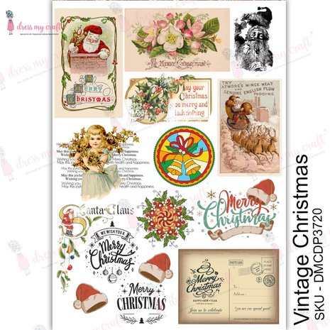 Dress My Craft Transfer Me Vintage Christmas (DMCDP3720) (OUTLET) Dress My Craft Transfer Me Vintage Christmas (DMCDP3720) (OUTLET)