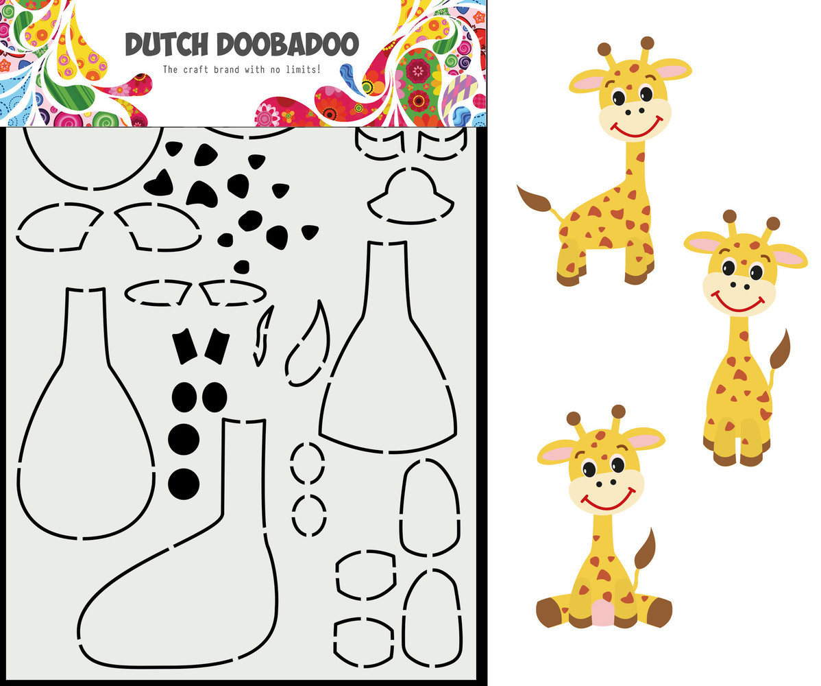 Dutch Doobadoo Dutch Card Art Build Up A5 Giraffe (470.713.864) (OUTLET)