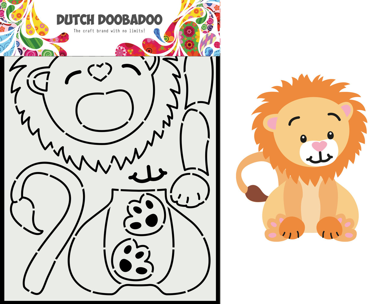 Dutch Doobadoo Dutch Card Art Build Up A5 Lion (470.713.881) (OUTLET)