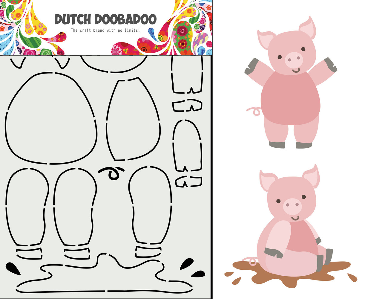 Dutch Doobadoo Dutch Card Art Build Up A5 Pig (470.713.858) (DISCONTINUED)