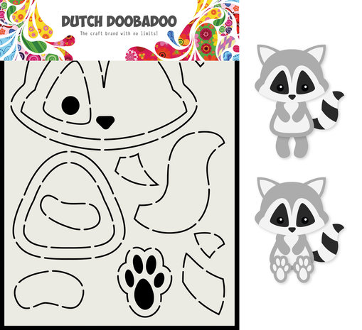 Dutch Doobadoo Dutch Card Art Build Up A5 Raccoon (470.713.817) (OUTLET)