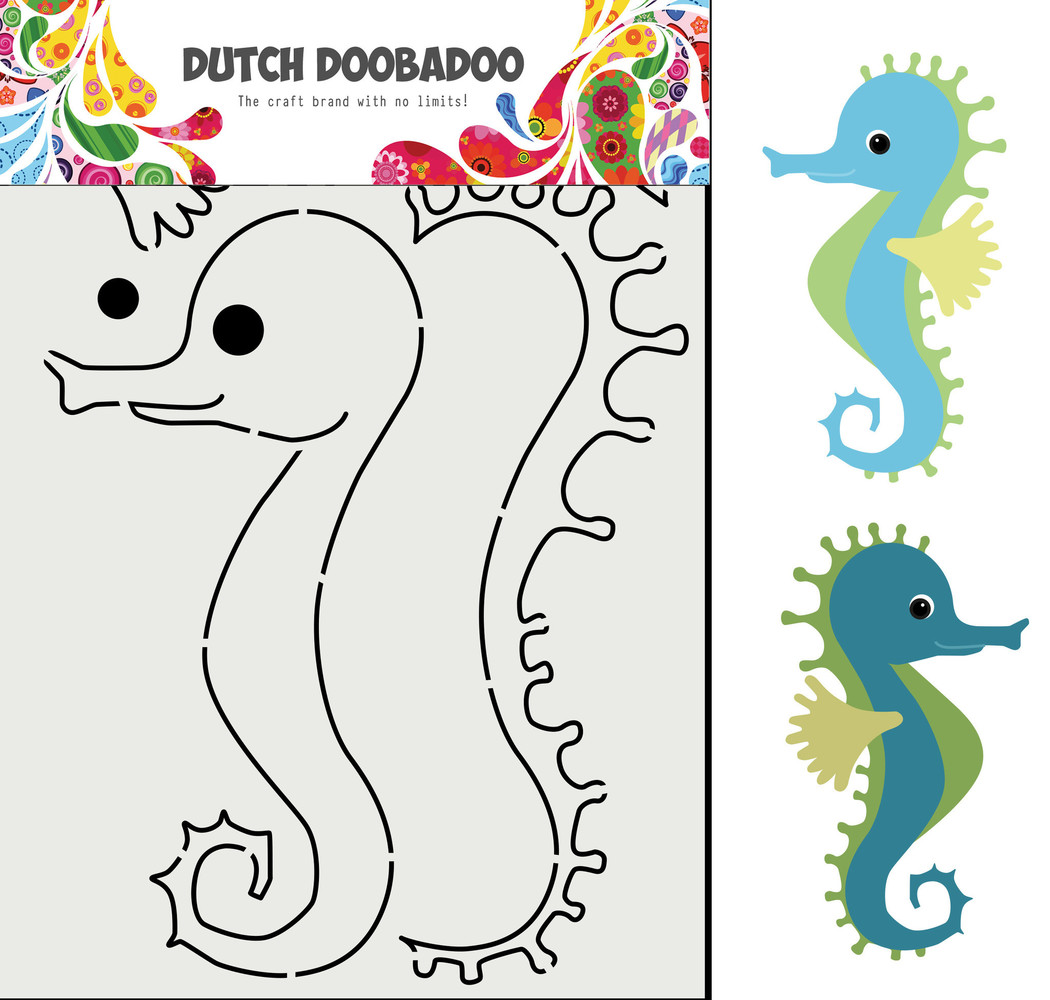Dutch Doobadoo Dutch Card Art Build Up A5 Seahorse (470.713.848) (OUTLET)