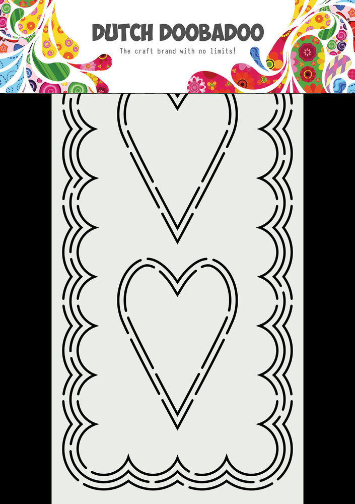 Dutch Doobadoo Dutch Card Art Slimline Hearts (470.713.871) (OUTLET)