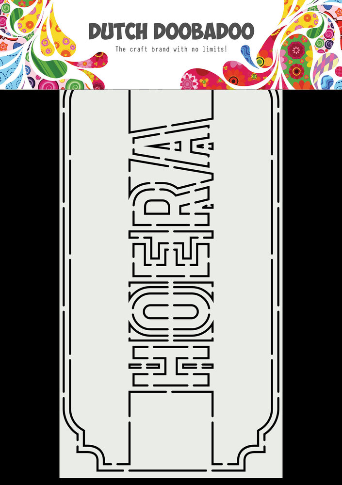 Dutch Doobadoo Dutch Card Art Slimline Hoera (470.713.863) (OUTLET)