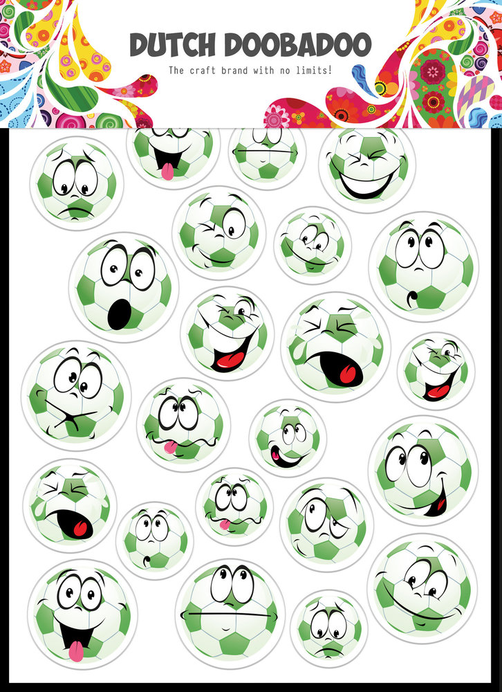 Dutch Doobadoo Dutch Paper Art A5 Football Die-Cuts (474.007.016) (OUTLET)