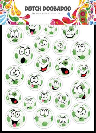 Dutch Doobadoo Dutch Paper Art A5 Football Die-Cuts (474.007.016) (OUTLET)