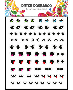 Dutch Doobadoo Dutch Sticker Art A5 Kawaii Face (491.200.027) (DISCONTINUED)