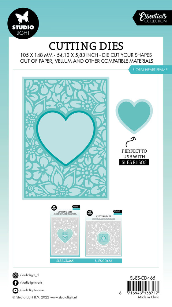 Studio Light Floral Heart Frame Essentials Cutting Dies (SL-ES-CD465) (OUTLET) Studio Light Floral Heart Frame Essentials Cutting Dies (SL-ES-CD465) (OUTLET)