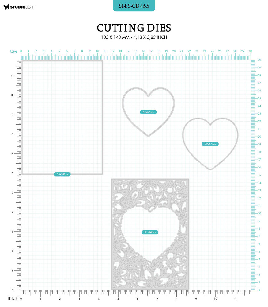Studio Light Floral Heart Frame Essentials Cutting Dies (SL-ES-CD465) (OUTLET) Studio Light Floral Heart Frame Essentials Cutting Dies (SL-ES-CD465) (OUTLET)