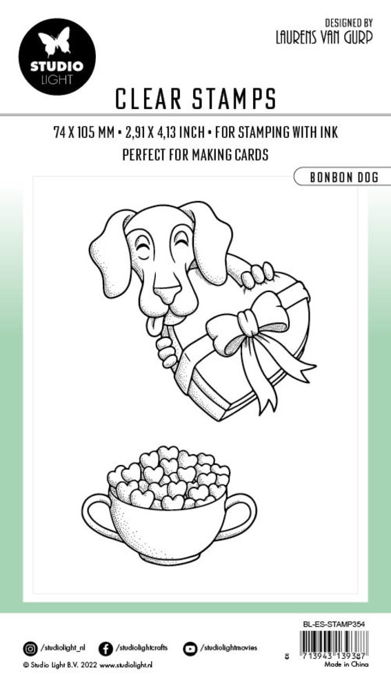 Studio Light Bonbon Dog Essentials Clear Stamps (BL-ES-STAMP354) (OUTLET)