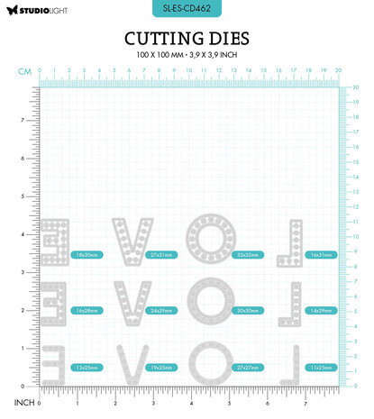 Studio Light LOVE Essentials Cutting Dies (SL-ES-CD462) (OUTLET)