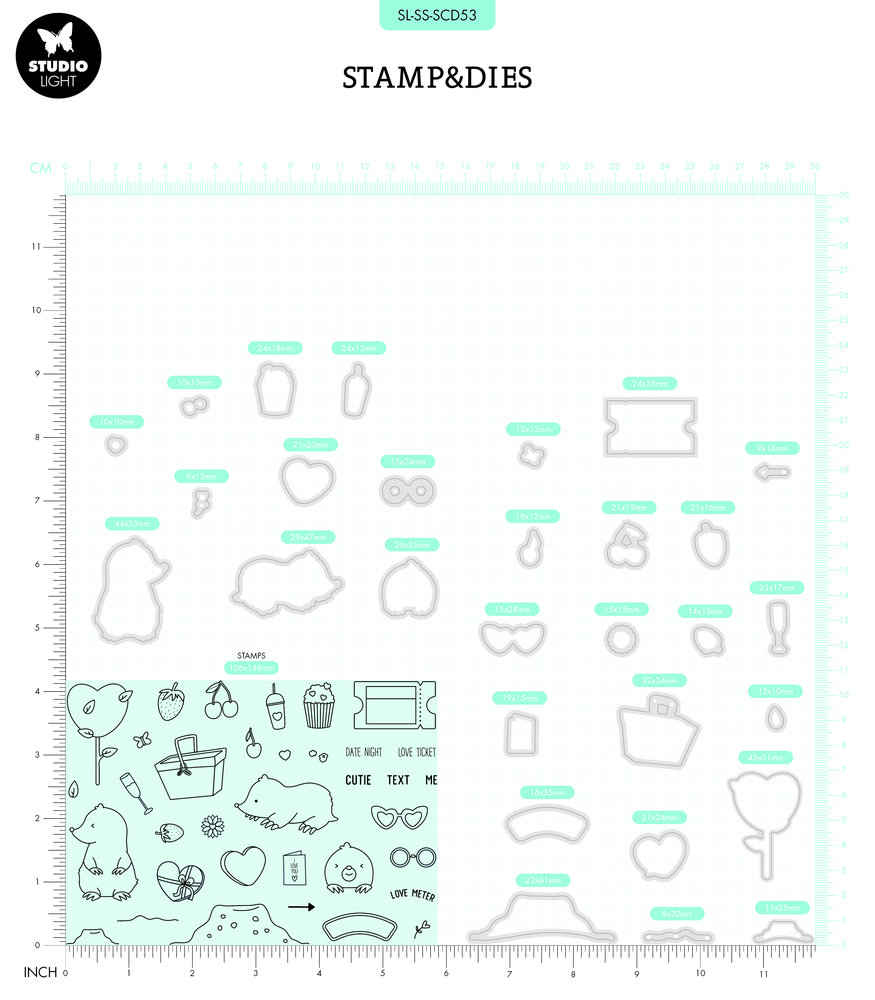 Studio Light Sweet Stories Stamp & Die Lovely Date (SL-SS-SCD53) (OUTLET) Studio Light Sweet Stories Stamp & Die Lovely Date (SL-SS-SCD53) (OUTLET)
