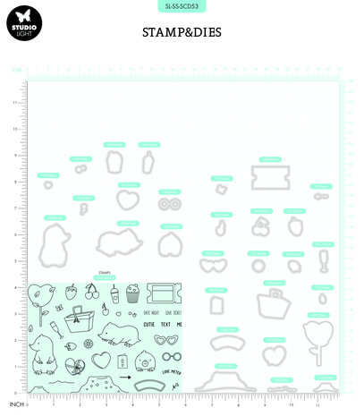 Studio Light Sweet Stories Stamp & Die Lovely Date (SL-SS-SCD53) (OUTLET) Studio Light Sweet Stories Stamp & Die Lovely Date (SL-SS-SCD53) (OUTLET)