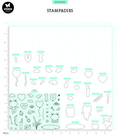 Studio Light Sweet Stories Stamp & Die Toadally in Love (SL-SS-SCD52) (OUTLET) Studio Light Sweet Stories Stamp & Die Toadally in Love (SL-SS-SCD52) (OUTLET)