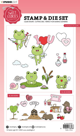 Studio Light Sweet Stories Stamp & Die Toadally in Love (SL-SS-SCD52) (OUTLET) Studio Light Sweet Stories Stamp & Die Toadally in Love (SL-SS-SCD52) (OUTLET)