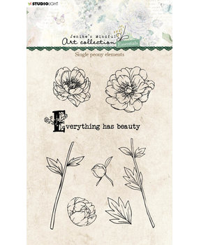 Studio Light Single Peony Elements Essentials Clear Stamps (JMA-ES-STAMP339) (OUTLET)