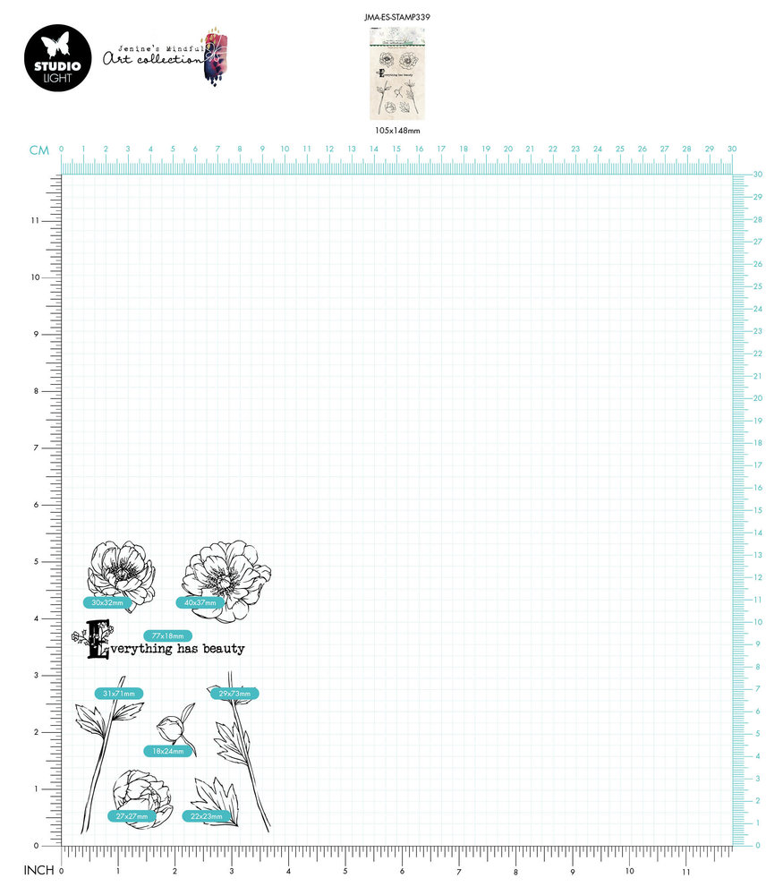 Studio Light Single Peony Elements Essentials Clear Stamps (JMA-ES-STAMP339) (OUTLET) Studio Light Single Peony Elements Essentials Clear Stamps (JMA-ES-STAMP339) (OUTLET)