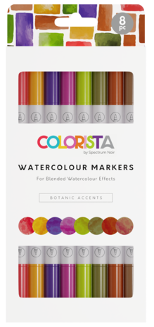 Spectrum Noir Colorista Watercolour Marker Botanic Accents (8pcs) (SNCOL-WATM-BOT8) (DISCONTINUED)