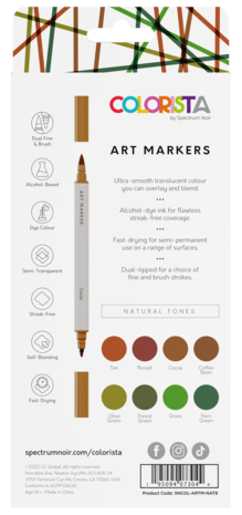 Colorista Art Marker 8pc Natural Tones