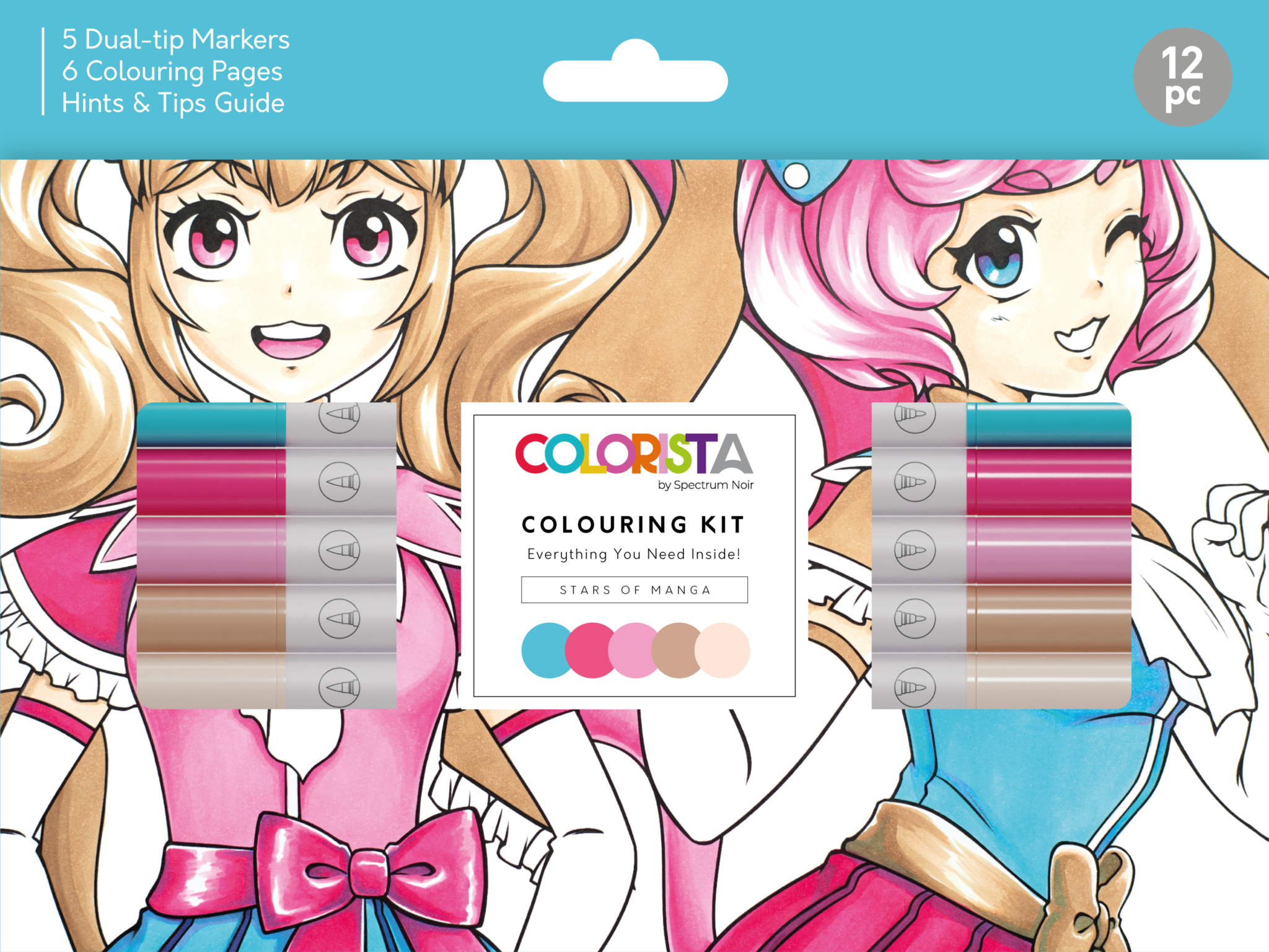 Colorista - Colouring Kit - Stars of Manga - 12 Piece Set