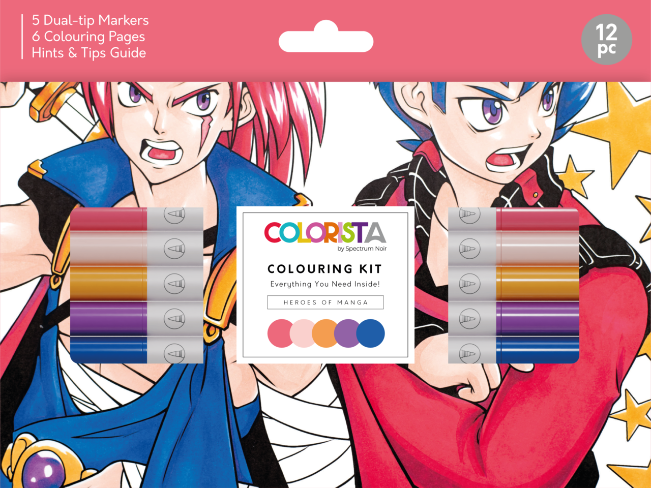 Spectrum Noir Colorista Colouring Kit Heroes of Manga (SNCOL-COLK-HER12) (DISCONTINUED)