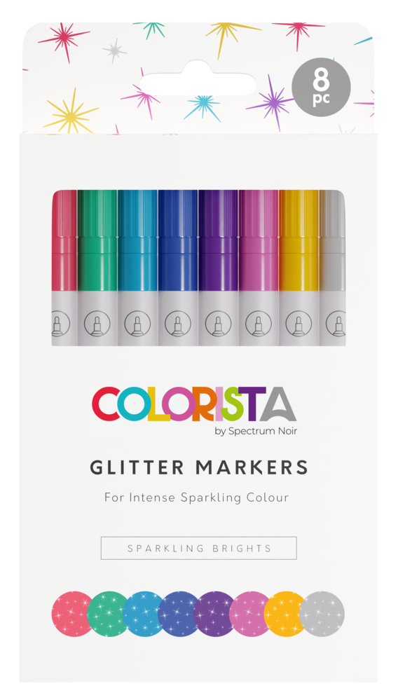 Spectrum Noir Colorista Glitter Marker Sparkling Brights (8pcs) (SNCOL-GLIM-SPA8) (DISCONTINUED) Spectrum Noir Colorista Glitter Marker Sparkling Brights (8pcs) (SNCOL-GLIM-SPA8) (DISCONTINUED)