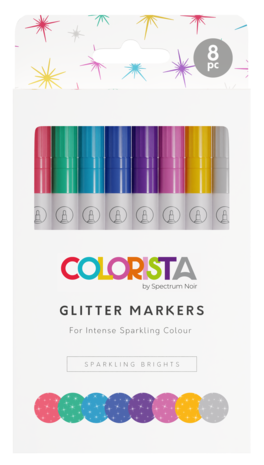 Spectrum Noir Colorista Glitter Marker Sparkling Brights (8pcs) (SNCOL-GLIM-SPA8) (DISCONTINUED) Spectrum Noir Colorista Glitter Marker Sparkling Brights (8pcs) (SNCOL-GLIM-SPA8) (DISCONTINUED)