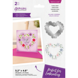 Gemini Embroidery Frame Create-a-Card Dies Floral Heart (GEM-MD-CAD-FLHE) (DISCONTINUED)