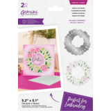 Gemini Embroidery Frame Create-a-Card Dies Wreath of Roses (GEM-MD-CAD-WROR) (DISCONTINUED)